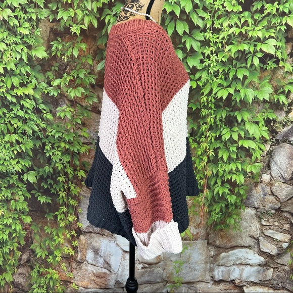 POL Striped Relaxed Fit Sweater, M - Picture 6 of 9